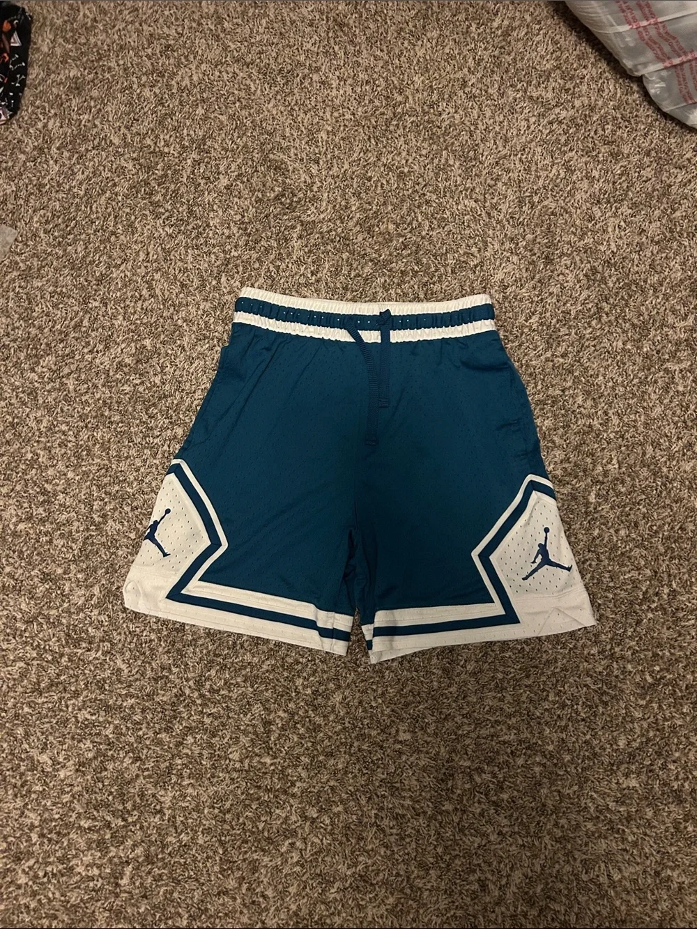 Jordan Dri-Fit Blue and White Athletic Basketball Shorts #drifit